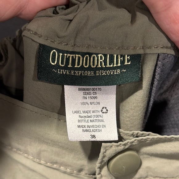 Outdoor Life Green Cargo Convertible Pants - Picture 2 of 6
